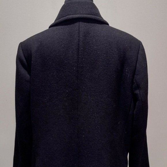 NWT NILI LOTAN BLACK WOOL BLEND WOMENS DOUBLE BREASTED PEACOAT SZ 1X NEW - Picture 4 of 7